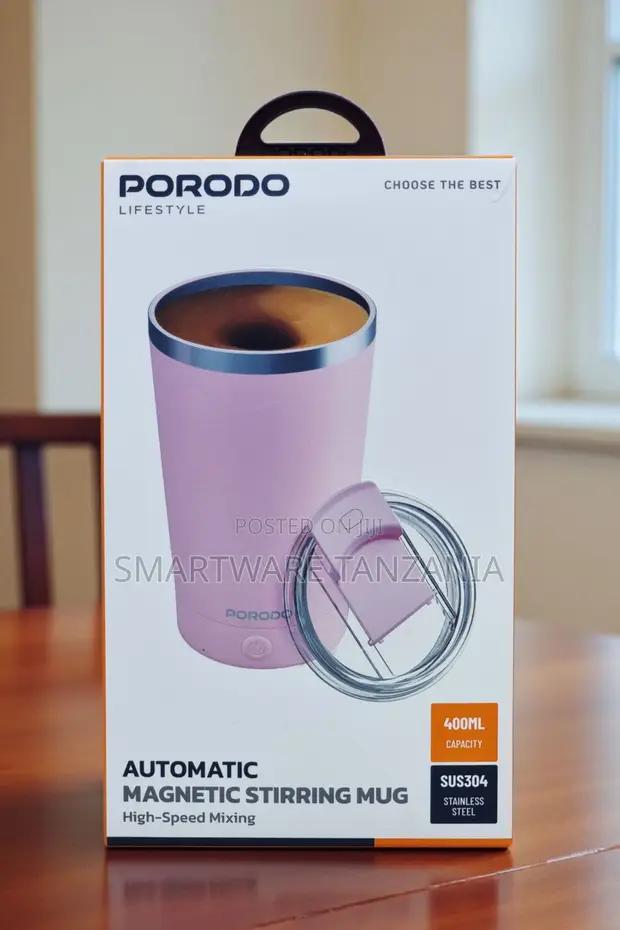 Porodo Automatic Magnetic Stirring Mug 400ml Smart Mixing Cup in Dar es Salaam, Tanzania