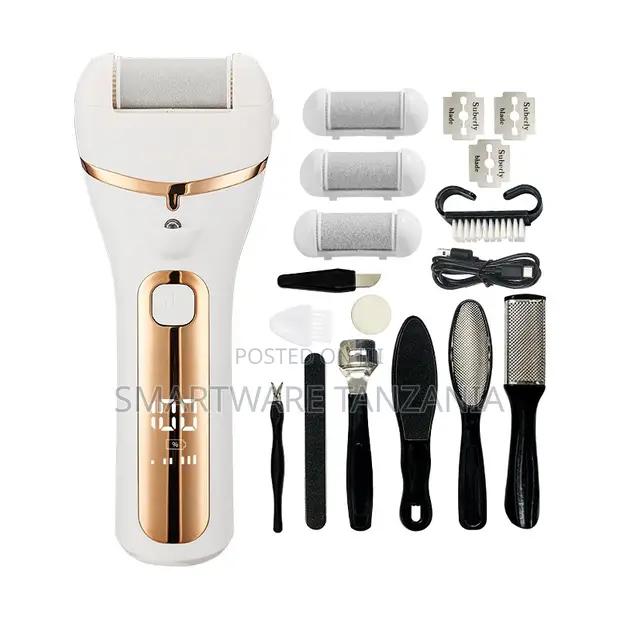 Electric Callus Remover Pedicure Kit Led Display White Gold in Dar es Salaam, Tanzania