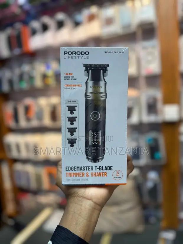Porodo Edgemaster T-blade Trimmer Shaver Ceramic Blades 15 Days Charge in Dar es Salaam, Tanzania