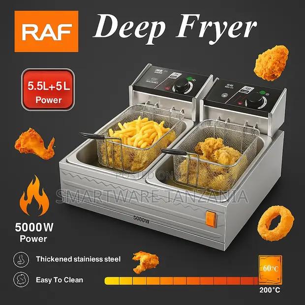 Raf Dual Tank Electric Deep Fryer 5000w 5.5l And 5l Tanks in Dar es Salaam, Tanzania