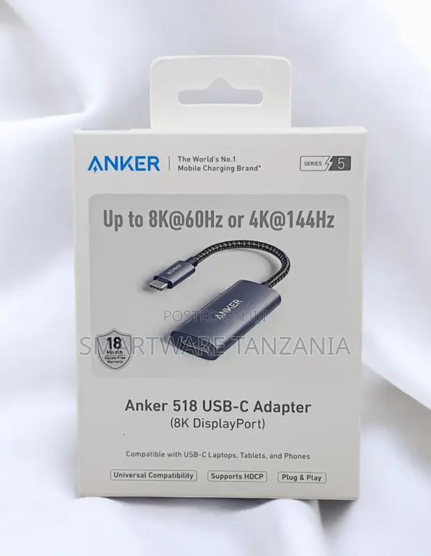 Anker 518 Usb-c To Displayport Adapter 60hz 144hz in Dar es Salaam, Tanzania