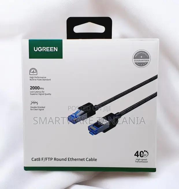 Ugreen Cat8 FFtp Braided Ethernet Cable 40gbps 2000mhz in Dar es Salaam, Tanzania