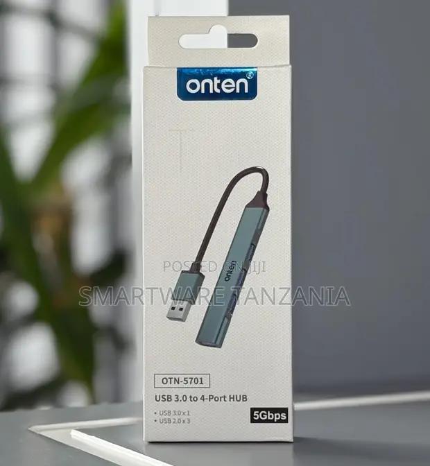 Onten Otn-5701 Usb 3.0 To 4-port Hub 5gbps Slim Aluminum in Dar es Salaam, Tanzania