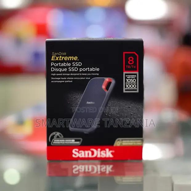 Sandisk Extreme Portable Ssd 8tb 1050mbS Read Water Resistant in Dar es Salaam, Tanzania