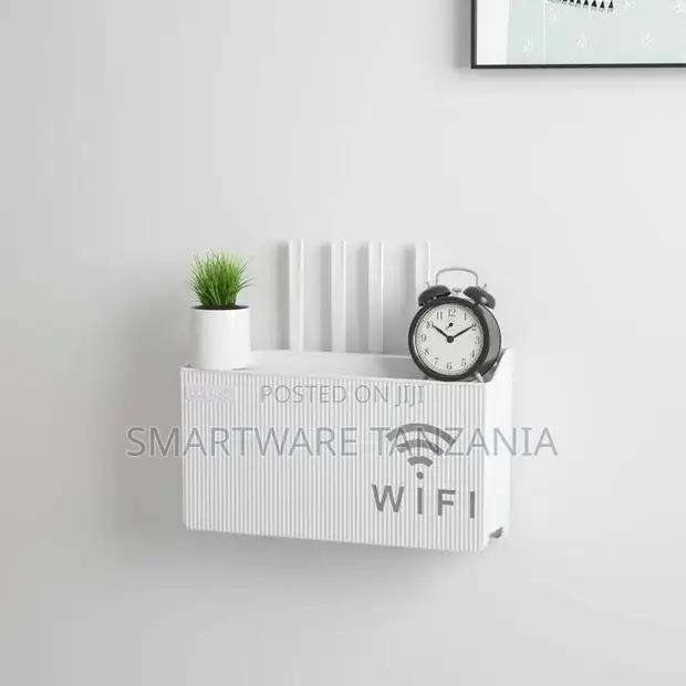 White Wifi Router Wall Shelf Box for Home Organization in Dar es Salaam, Tanzania