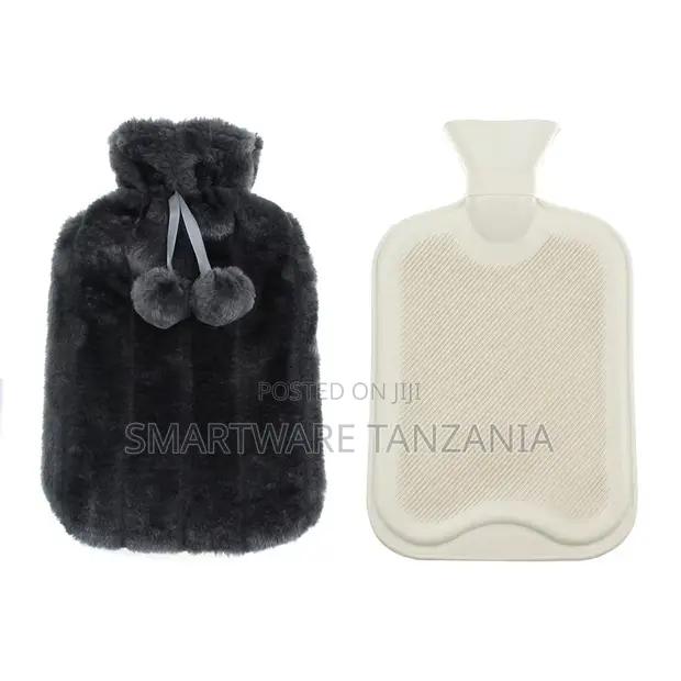 Dark Grey Faux Fur Hot Water Bottle With Pom-Pom Cover in Dar es Salaam, Tanzania