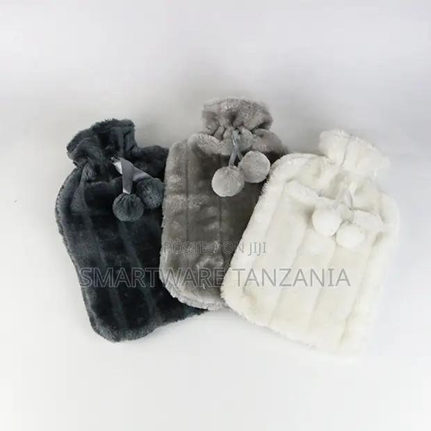 Faux Fur Hot Water Bottle Cover in Dark Grey Light Grey Cream in Dar es Salaam, Tanzania