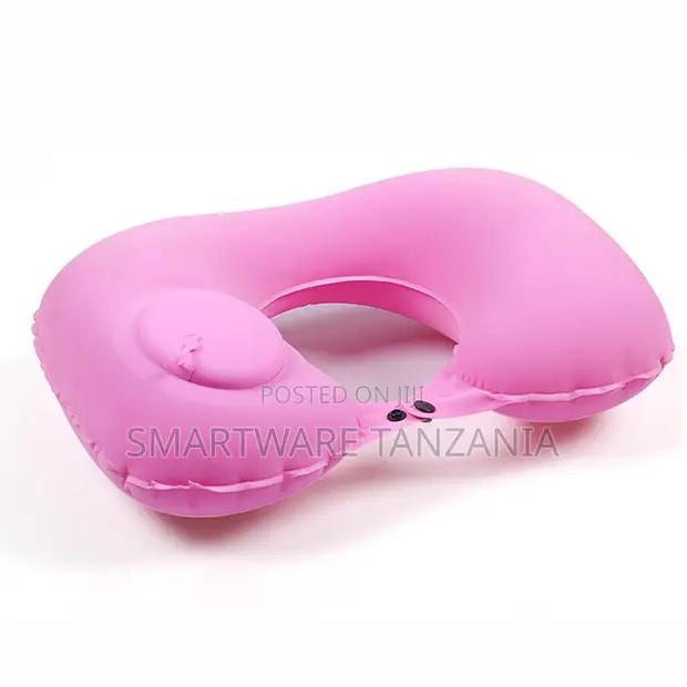 Pink Inflatable U-Neck Travel Pillow With Press Pump in Dar es Salaam, Tanzania