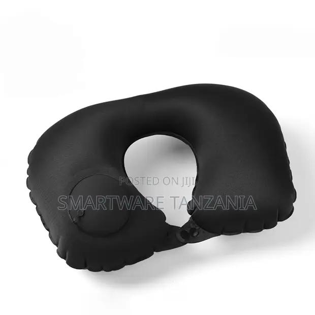 Black Inflatable Travel Neck Pillow With One-Touch Pump in Dar es Salaam, Tanzania