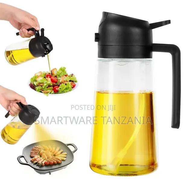 Black 2-in-1 Oil Spray And Pour Dispenser Glass Bottle in Dar es Salaam, Tanzania