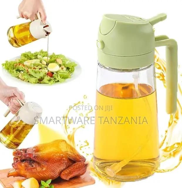 2-in-1 Glass Oil Dispenser Bottle With Spray And Pour in Dar es Salaam, Tanzania