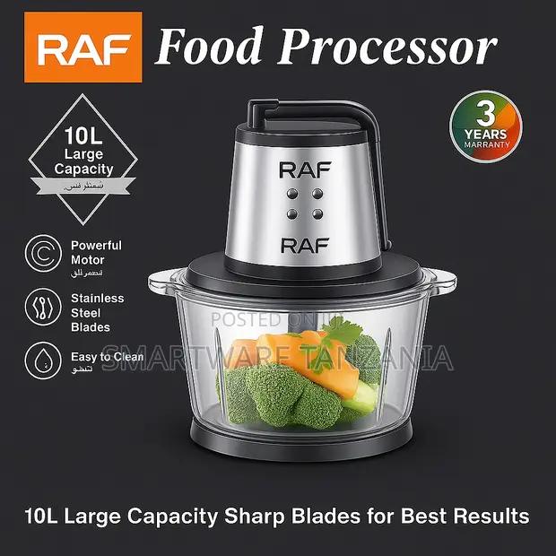 Raf Electric Food Processor 10l Large Capacity Steel Blades in Dar es Salaam, Tanzania