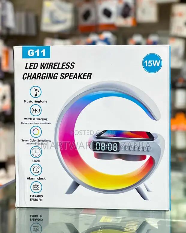 G11 Led Wireless Charging Speaker 15w With Clock Fm Radio in Dar es Salaam, Tanzania