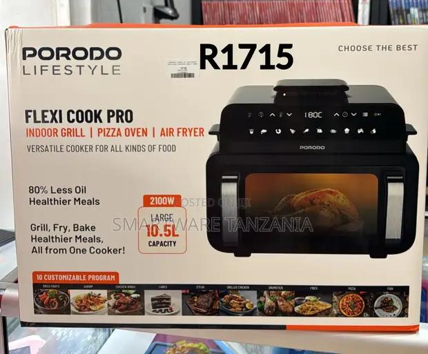 Porodo Flexi Cook Pro 3 In 1 Air Fryer Grill Oven 10.5l 2100w in Dar es Salaam, Tanzania