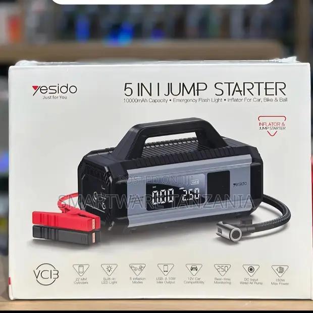 Yesido Vc13 5 In 1 Jump Starter 10000mah Inflator Led 150w in Dar es Salaam, Tanzania