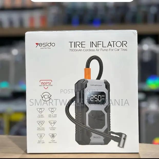 Yesido Vc12 Tire Inflator 7800mah 150psi 5 Modes Led Display in Dar es Salaam, Tanzania