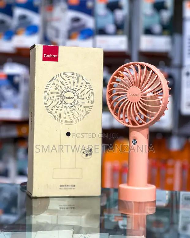 Yoobao Mini Handheld Rechargeable Fan Portable Pink Quiet in Dar es Salaam, Tanzania