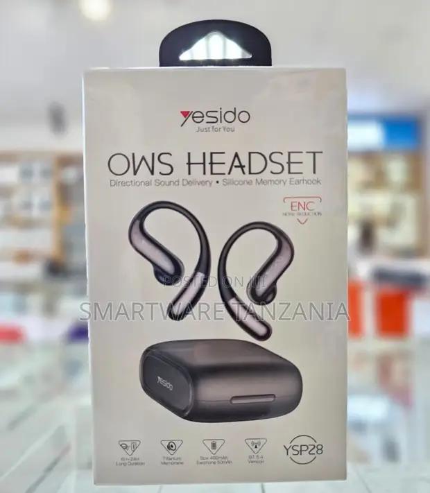 Yesido Ysp28 Ows Open-ear Headset Enc Bt 5.4 6h+24h Battery in Dar es Salaam, Tanzania