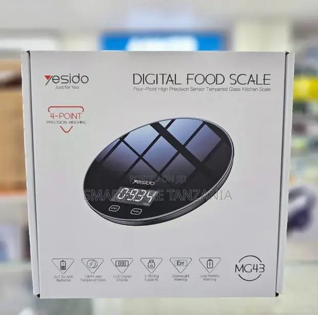 Yesido Mg43 Digital Food Scale 5kg Tempered Glass Lcd Kitchen in Dar es Salaam, Tanzania