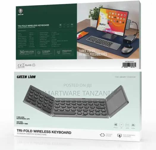 Green Lion Tri-fold Wireless Keyboard Scissor-switch Structure – Gray in Dar es Salaam, Tanzania