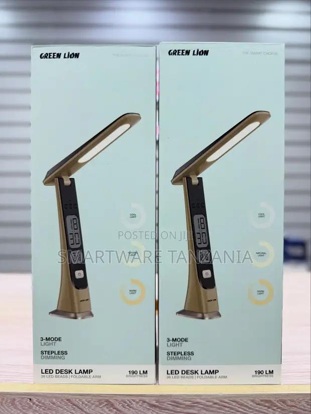 Green Lion Led Desk Lamp 190lm 3-mode Stepless Dimming Clock in Dar es Salaam, Tanzania