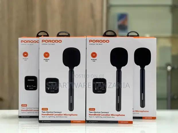 Porodo Lfs133 Dual Wireless Lavalier Microphone 12h Usb Type-c in Dar es Salaam, Tanzania
