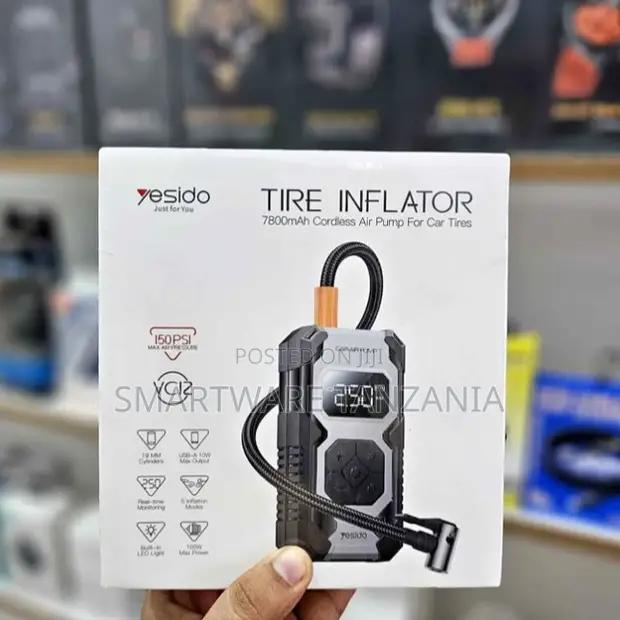 Yesido Vc12 Cordless Tire Inflator 7800mah 150psi Led Light in Dar es Salaam, Tanzania