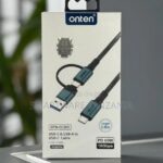Onten Otn-Cc205 2-in-1 Type-C Usb-a to Type-C Cable 65w 10gbps in Dar es Salaam, Tanzania
