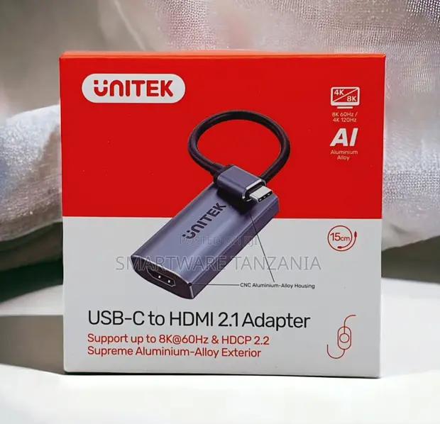 Unitek Usb-c To Hdmi 2.1 Adapter 60hz 120hz Hdcp 2.2 in Dar es Salaam, Tanzania