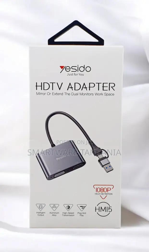Yesido Hmi5 Usb-c Usb-a To Hdmi Vga Hdtv Adapter 1080p in Dar es Salaam, Tanzania