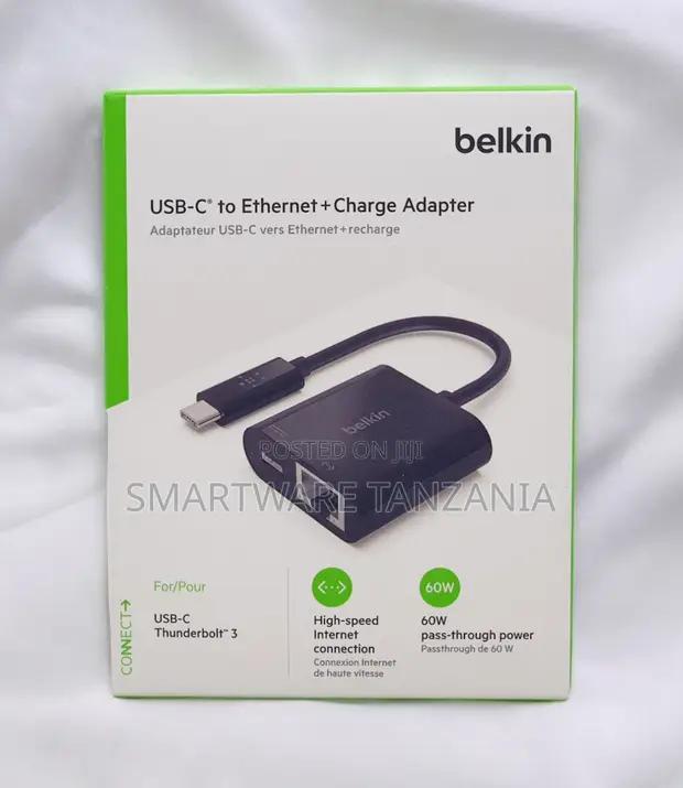 Belkin Usb-c To Ethernet Charge Adapter 60w Thunderbolt 3 in Dar es Salaam, Tanzania