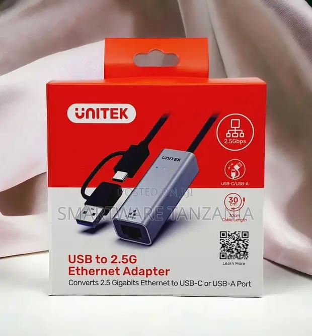Unitek Usb To 2.5g Ethernet Adapter Type-c Usb-a 2.5gbps in Dar es Salaam, Tanzania