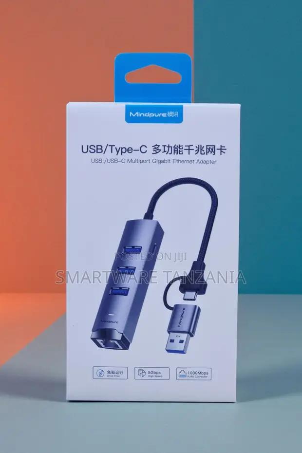 Mindpure Usb Usb-c Gigabit Ethernet Adapter Hub 1000mbps in Dar es Salaam, Tanzania