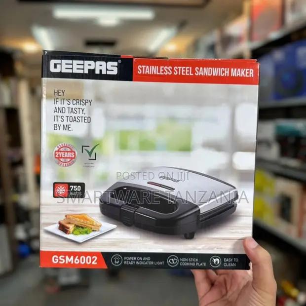 Geepas Gsm6002 750w Stainless Steel Sandwich Maker Grill in Dar es Salaam, Tanzania
