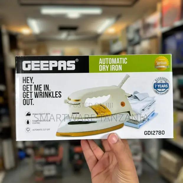 Geepas Gdi2780 Automatic Dry Iron With Teflon Coating in Dar es Salaam, Tanzania