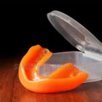 Orange Boil and Bite Sports Mouthguard With Clear Hinged Carry Case in Dar es Salaam, Tanzania