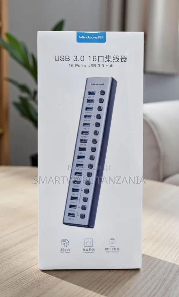 Mindpure 16 Port Usb 3.0 Hub 5gbps Independent Switch Bc1.2 in Dar es Salaam, Tanzania