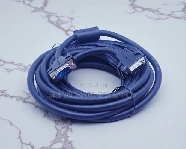 Vga Male To Male Monitor Cable Ferrite Core Long Blue Lead in Dar es Salaam, Tanzania