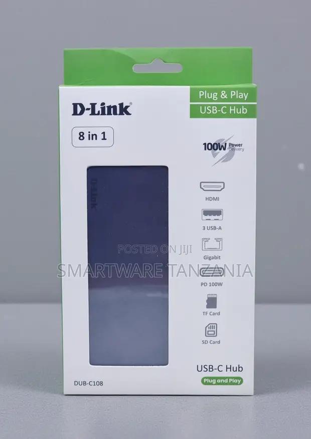 D-link Dub-c108 8-in-1 Usb-c Hub Hdmi Gigabit Pd 100w in Dar es Salaam, Tanzania