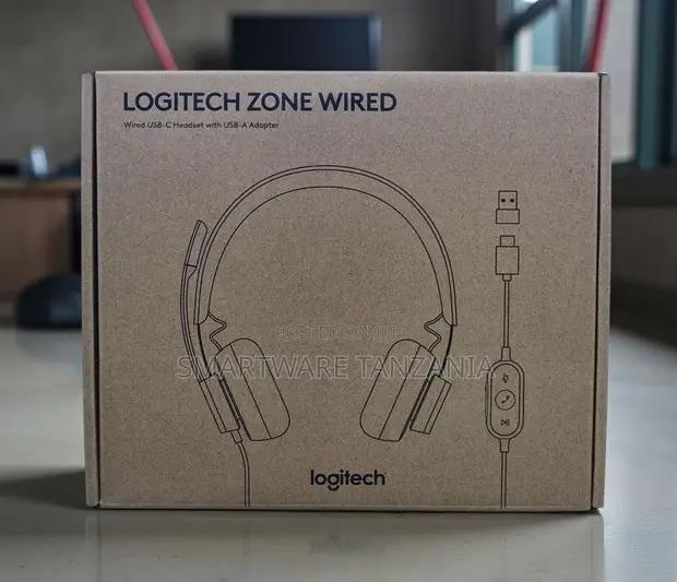 Logitech Zone Wired Usb-c Headset Usb-a Adapter Mic Control in Dar es Salaam, Tanzania