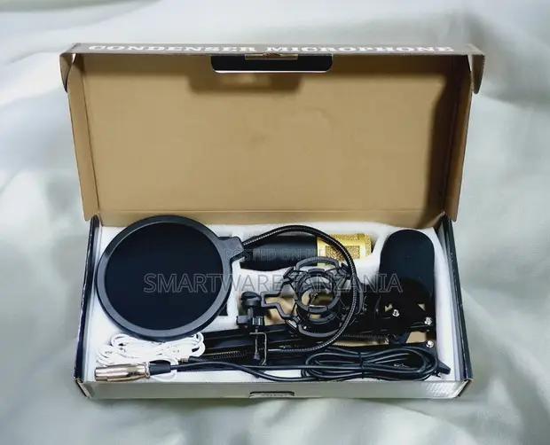 Gold Condenser Microphone Full Kit Boom Arm Pop Filter Included in Dar es Salaam, Tanzania