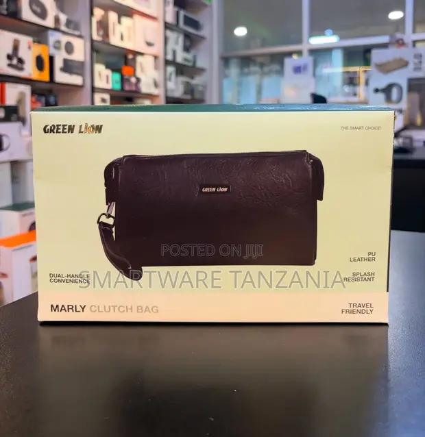 Green Lion Marly Clutch Bag Pu Leather Stylish Travel Friendly Design in Dar es Salaam, Tanzania
