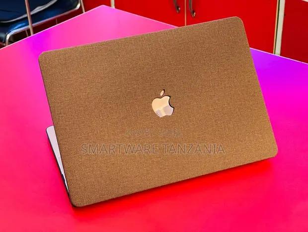 Macbook Hard Case With Brown Fabric Texture Finish Cover in Dar es Salaam, Tanzania