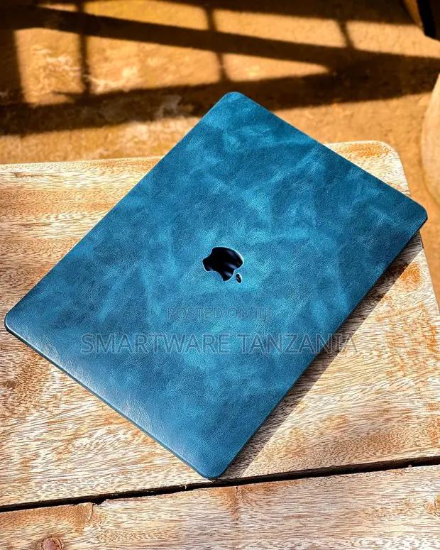 Macbook Hard Case Teal Blue Leather Texture Finish Cover in Dar es Salaam, Tanzania