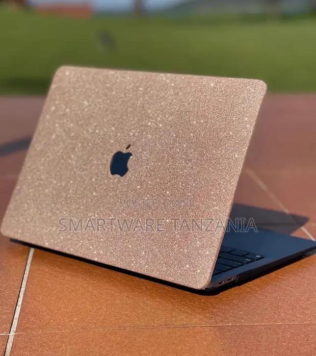Macbook Hard Case Rose Gold Glitter Open Lid Style Shot in Dar es Salaam, Tanzania