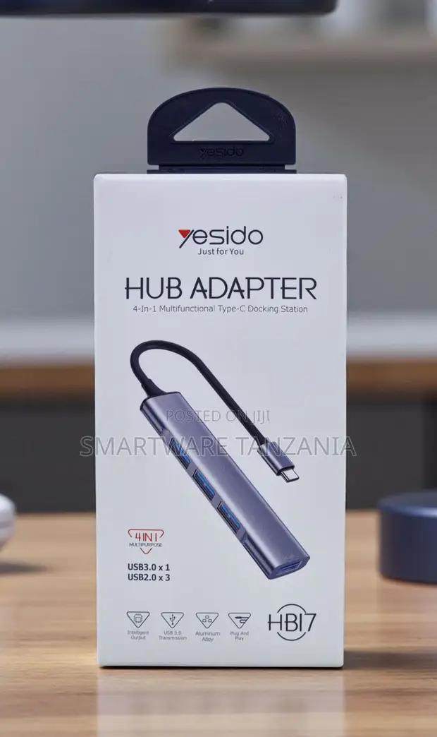 Yesido Hb17 4 In 1 Usb-c Hub Usb3.0 Aluminum Alloy Slim in Dar es Salaam, Tanzania