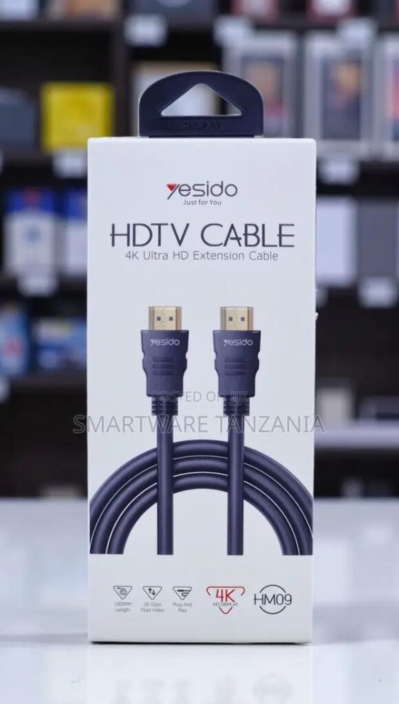 Yesido Hm09 Hdmi Cable 1.5m 18gbps Fluid Video Hd in Dar es Salaam, Tanzania