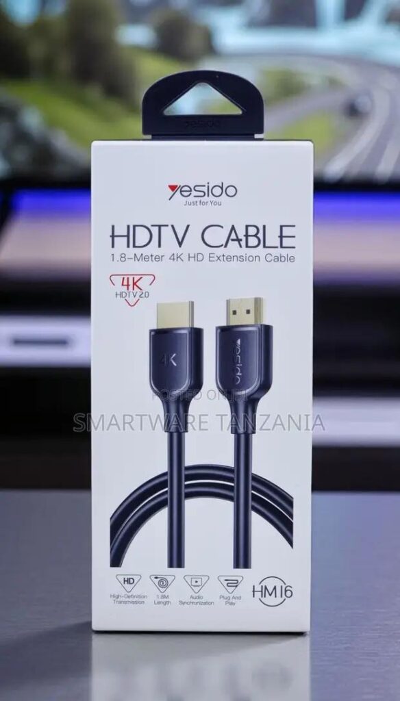 Yesido Hm16 Hdmi Cable 1.8m Hdtv 2.0 Audio Sync Hd in Dar es Salaam, Tanzania