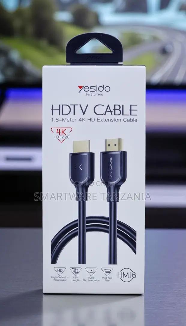 Yesido Hm16 Hdmi Cable 1.8m Hdtv 2.0 Audio Sync Hd in Dar es Salaam, Tanzania