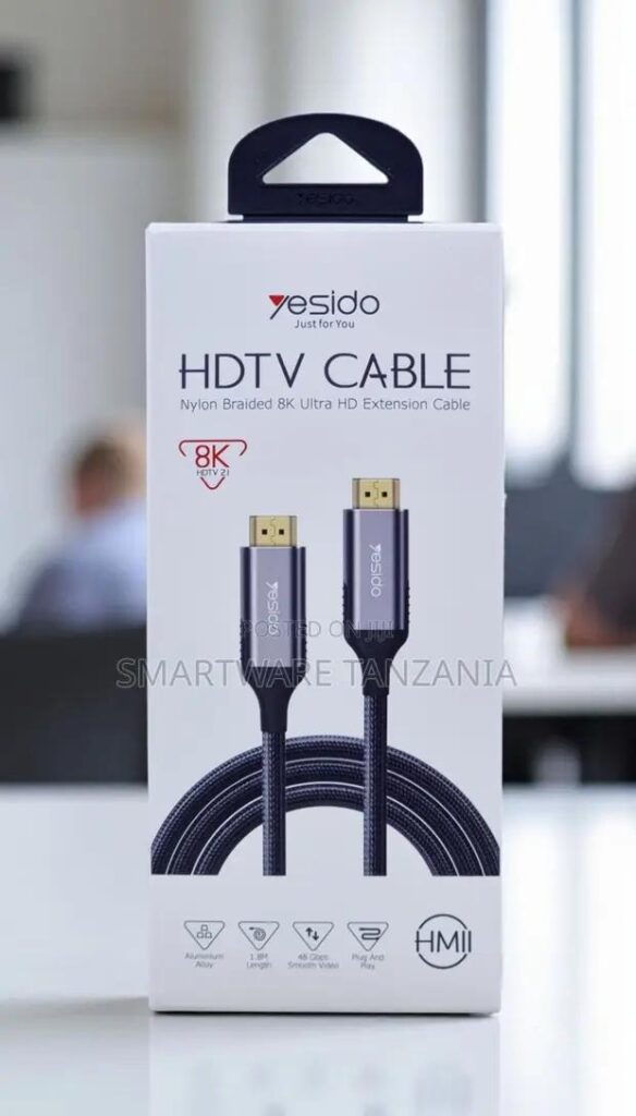 Yesido Hm11 Hdmi Cable 1.8m Braided 48gbps Hdtv 2.1 in Dar es Salaam, Tanzania